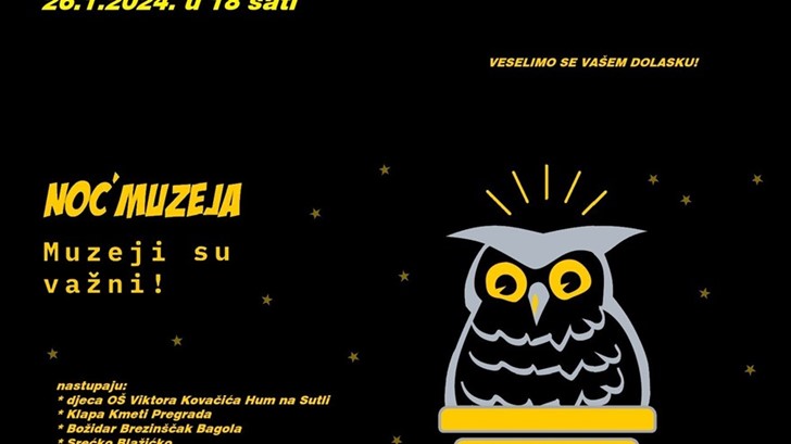 Noć muzeja 26.1.2024.
