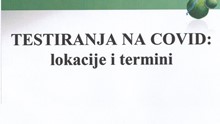 OBAVEZNE COVID POTVRDE: Lokacije i termini testiranja na Sars Cov-2