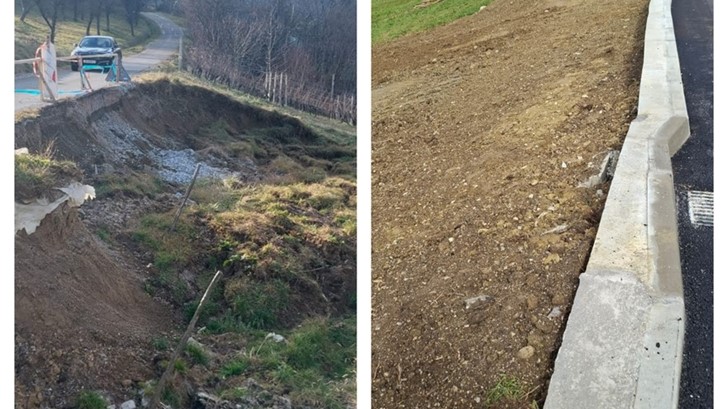 Završeni radovi na sanaciji klizišta u Rusnici i Grletincu