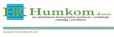 Obavijest komunalnog poduzeća Humkom