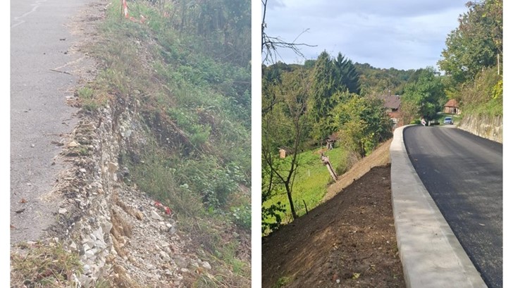 Završeni radovi na sanaciji klizišta u Rusnici i Grletincu